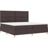  Postelja z vzmetnico z vzmetnico Temno rjava 200 x 200 cm blago - - Rjava - 93.78 - 200 x 200 cm - | Shoptok.si