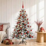  Umjetno božićno drvce s kuglicom 150 cm 150 LED lampica - Zelena i bijela 150 cm s LED-ima i crvenim lopticama Cijene