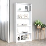 vidaXL ormarić za knjige s 5 razina bijeli 80 x 24 x 175 cm od iverice Cijene
