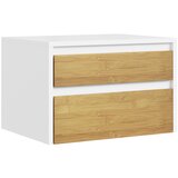 SoBuy Stenska nočna omarica 2 predala Bela 40x29.8x25.6cm FBT175-E-WN, (5000227568) Cene