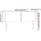  Uzglavlje s ušima svjetlosivo 147x16x78/88 cm baršunasto | shoptok.hr