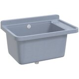  Umivaonik za zidnu montažu sivi 60x40x28 cm od smole | Eponuda.ba