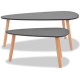  Set Stolića za Kavu 2 kom od Masivne Borovine Crni | shoptok.hr