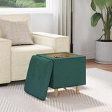  Otoman za pohranu Tamnozelena 40 x 40 x 45 cm tkanina - Tamnozelena 40 cm tkanina | shoptok.hr