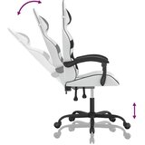  Okretna igraća stolica bijelo-crna od umjetne kože | shoptok.hr