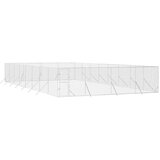 Vanjski kavez za pse srebrni 8 x 16 x 2 m od pocinčanog čelika | shoptok.hr