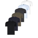 Dewberry SIX SET T8569 BIKE COLLAR T-SHIRT-BLACK-WHITE-BLUE-NAVY BLUE-ANTHRACITE-KHAKI Cijene