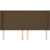 Uzglavlje s ušima tamnosmeđe 203x16x118/128 cm od tkanine | shoptok.hr