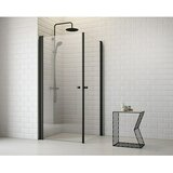 Corniche Kvadratna tuš kabina Light (80 x 80 x 190 cm, črni profili, steklo: 5 mm) Cene