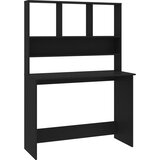  Radni stol s policama crni 110 x 45 x 157 cm od iverice | Eponuda.ba