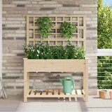  Vrtna saksija Bež 115 x 60,5 x 153 cm Čvrsto drvo jele | shoptok.hr