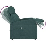  Stol s funkcijo vstajanja temno zeleno blago, (20700941) | Shoptok.si