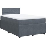 Box spring krevet s madracem tamnosivi 120 x 200 cm baršunasti | shoptok.hr