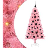 vidaXL Božično drevo med 150 LED z stojalom Roza 150 cm PVC | Shoptok.si
