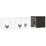 vidaXL Kavez za kokoši antracit 400x91x100 cm pocinčani čelik | shoptok.hr