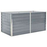 vidaXL Vrtna Visoka Posuda za Biljke 160x80x77 cm Pocinčani čelik Siva boja | shoptok.hr