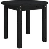 The Living Store Klubska mizica črna Ø 55x45 cm trdna borovina - Klubska Mizica, (21421307) | Shoptok.si
