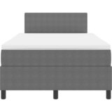 Box Spring Krevet s Madracem &amp LED Svijetlosivi 120x200 cm Kordura Tkanina | shoptok.hr