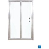 Linni tuš paravan Accordion srebrni ram 90x190cm providno staklo | ePonuda.com