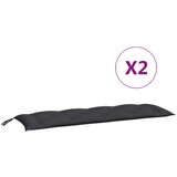  Jastuci za vrtnu klupu 2 kom crno 150x50x7 cm tkanine Oxford | Eponuda.com