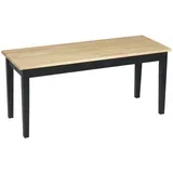 Sedežna klop za 2 osebi, naravna barva, iz borovega lesa, nosilnost do 220 kg, 102×36×45 cm, robustna in elegantna, za kuhinjo, jedilnico in dnevno, (5000493457)
