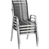 Ambia Garden STOL aluminij, jeklo siva, srebrne barve | Shoptok.si