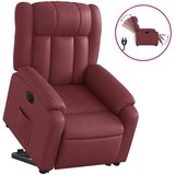  Električni naslonjač na podizanje umjetna koža crvena boja vina | shoptok.hr