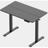 Vonhaus Črna električno nastavljiva dvižna pisalna miza 100 × 60 cm z USB-C polnilnim priključkom Cene