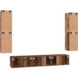  Set TV komoda s policom Ostalo s pohranom s vratima 7 pcs Staro drvo 80 x 30 x 30.5 cm | shoptok.hr