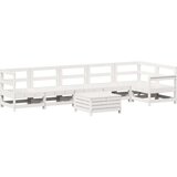  7-dijelni set vrtnih sofa bijeli od masivne borovine | shoptok.hr