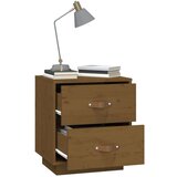   Nočna omarica 2 kosa medeno rjava 40x34x45 cm trdna borovina, (20734803) | Shoptok.si