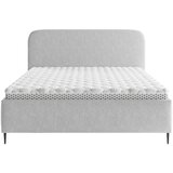 MID.YOU OBLAZINJENA POSTELJA 140 cm x 200 cm , les, tekstil, leseni material siva | Shoptok.si