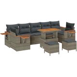  10 komada vrtni sofa set s jastučićima sivi poli ratan akacija 3 komada vrtni blagovaonski set s jastučićima sivi poli ratan ak | shoptok.hr