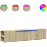 Maison Chic Stenska TV omarica - TV stojalo - Televizijska omarica z LED lučkami sonoma hrast 180x31x39,5 cm, (21700012) Cene