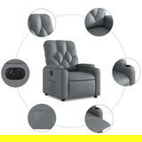  Električni naslanjač sivo umetno usnje | Shoptok.si