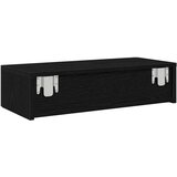 vidaXL Zidna polica s ladicama crna 60x26,5x15 cm izrađeno drvo | shoptok.hr