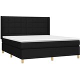  s oprugama i madracem crni 160x200 cm od tkanine | shoptok.hr