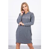 Kesi Dress with the inscription unlimited graphite | Shoptok.si