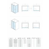 Copen Bočno staklo CONCEPT ATLAS BLACK 70x195cm staklo 6mm tonirano staklo crni mat ram (C-02-B4070) | ePonuda.com