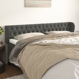  Uzglavlje s ušima tamnosivo 203x23x78/88 cm baršunasto | Eponuda.com