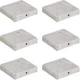 vidaXL piramidalni poklopci za stupove ograde 6 kom metalni 91 x 91 mm | shoptok.hr