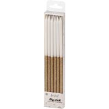 Big stick, svećice, zlatno bela, 12K sa držačima | Eponuda.com