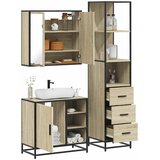  3-dijelni set kupaonskog namještaja boja hrasta sonome drveni | shoptok.hr