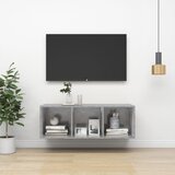 vidaXL Stenska TV omarica betonsko siva 37x37x107 cm iverna plošča Cene
