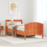 Maison Chic Posteljni okvir - Enojna postelja - Postelja za odrasle brez vzmetnice voščeno rjav 90x200 cm borovina-J8247, (21759728) | Shoptok.si