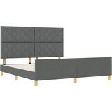  Krevetna konstrukcija Tamno siva 180 x 200 cm tkanina | shoptok.hr