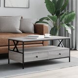 vidaXL Stolić za kavu siva boja hrasta 100x51x45 cm konstruirano drvo Cijene