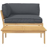  Set sofe s jastukom 2 pcs Antracit Čvrsto drvo akacije | shoptok.hr