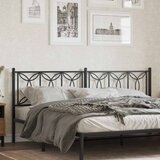  Metalno zamjensko uzglavlje crno 200 cm | shoptok.hr