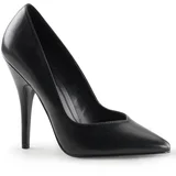 Pleaser Seduce-420V Blk Faux Leather 46